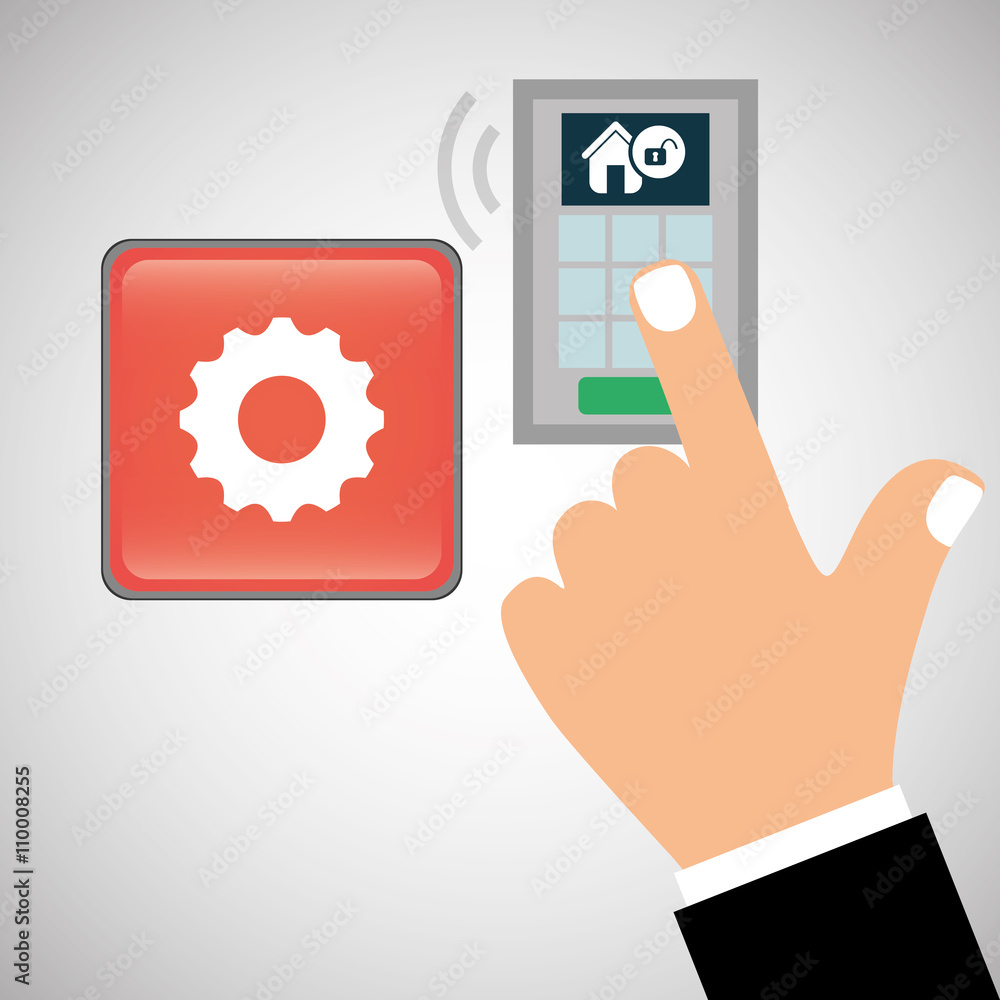 Smart home design. Technology icon. system concept Smart home design. Technology icon. system concept