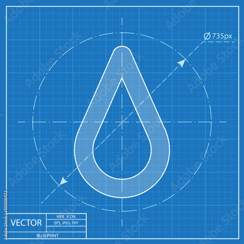 blueprint icon of drop