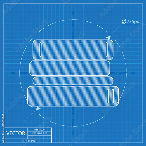 blueprint icon of books