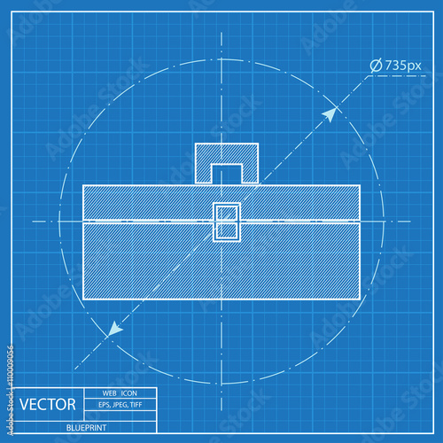 blueprint icon of toolbox