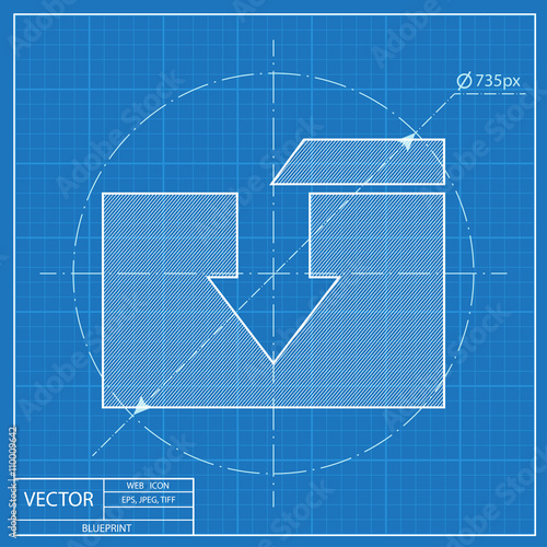 blueprint icon of folder