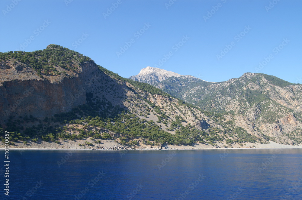 Südküste der griechischen Insel Kreta mit lybischem Meer