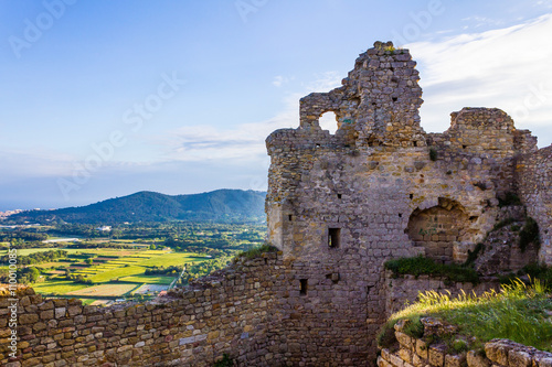 The castle of Palafolls, near the town of Blanes, Spain photo