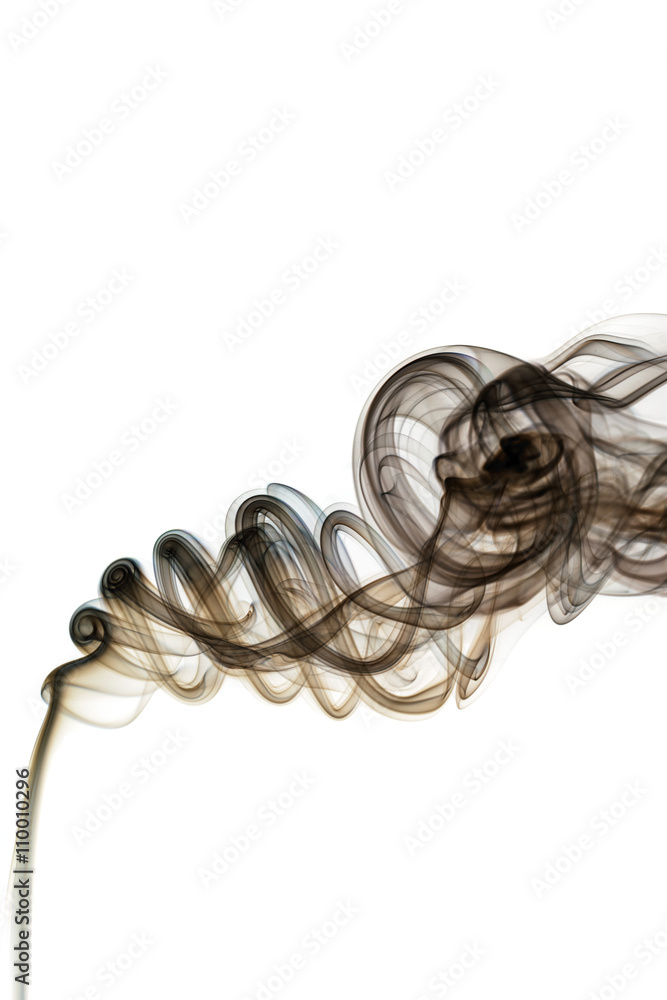 Abstract gray smoke from aromatic sticks. Abstract gray smoke from aromatic sticks.