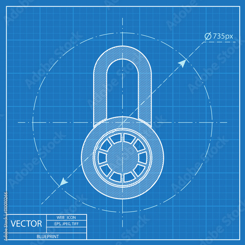 blueprint icon of code lock