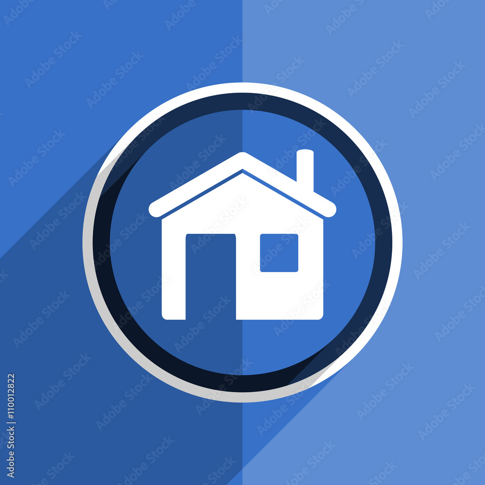 blue flat design house modern web icon blue flat design house modern web icon
