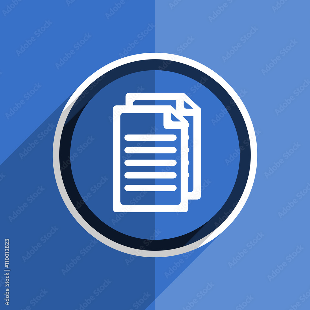 blue flat design document modern web icon blue flat design document modern web icon