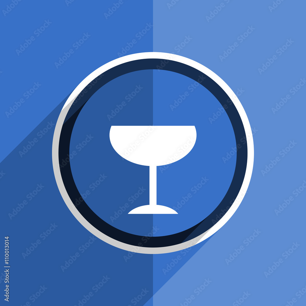 blue flat design alcohol modern web icon blue flat design alcohol modern web icon