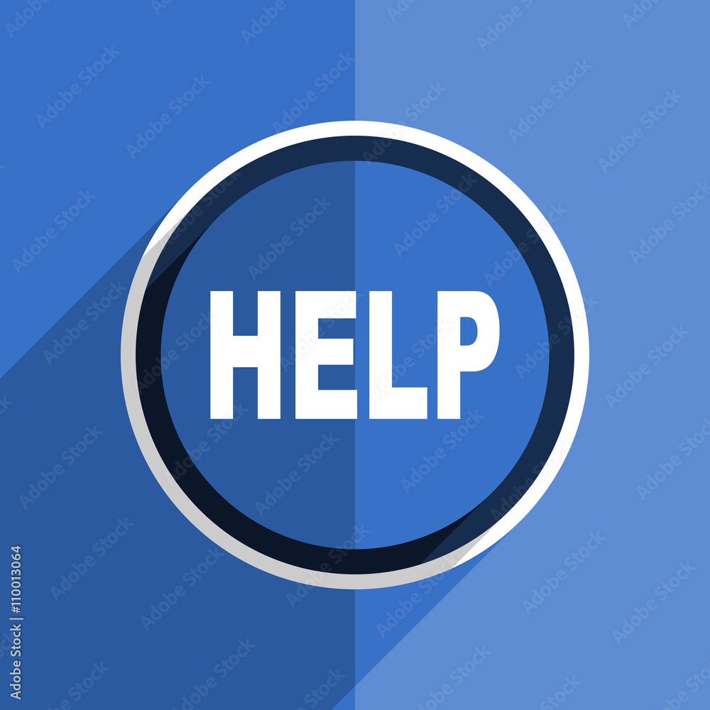 blue flat design help modern web icon blue flat design help modern web icon