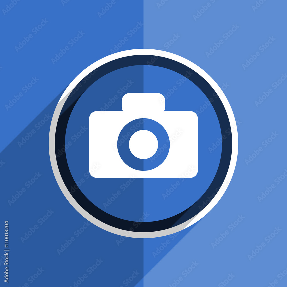blue flat design camera modern web icon blue flat design camera modern web icon