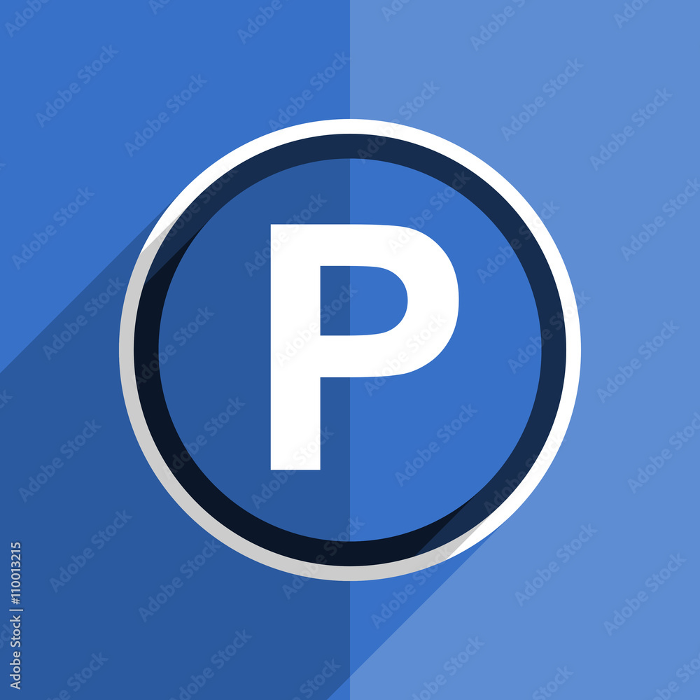 blue flat design parking modern web icon blue flat design parking modern web icon