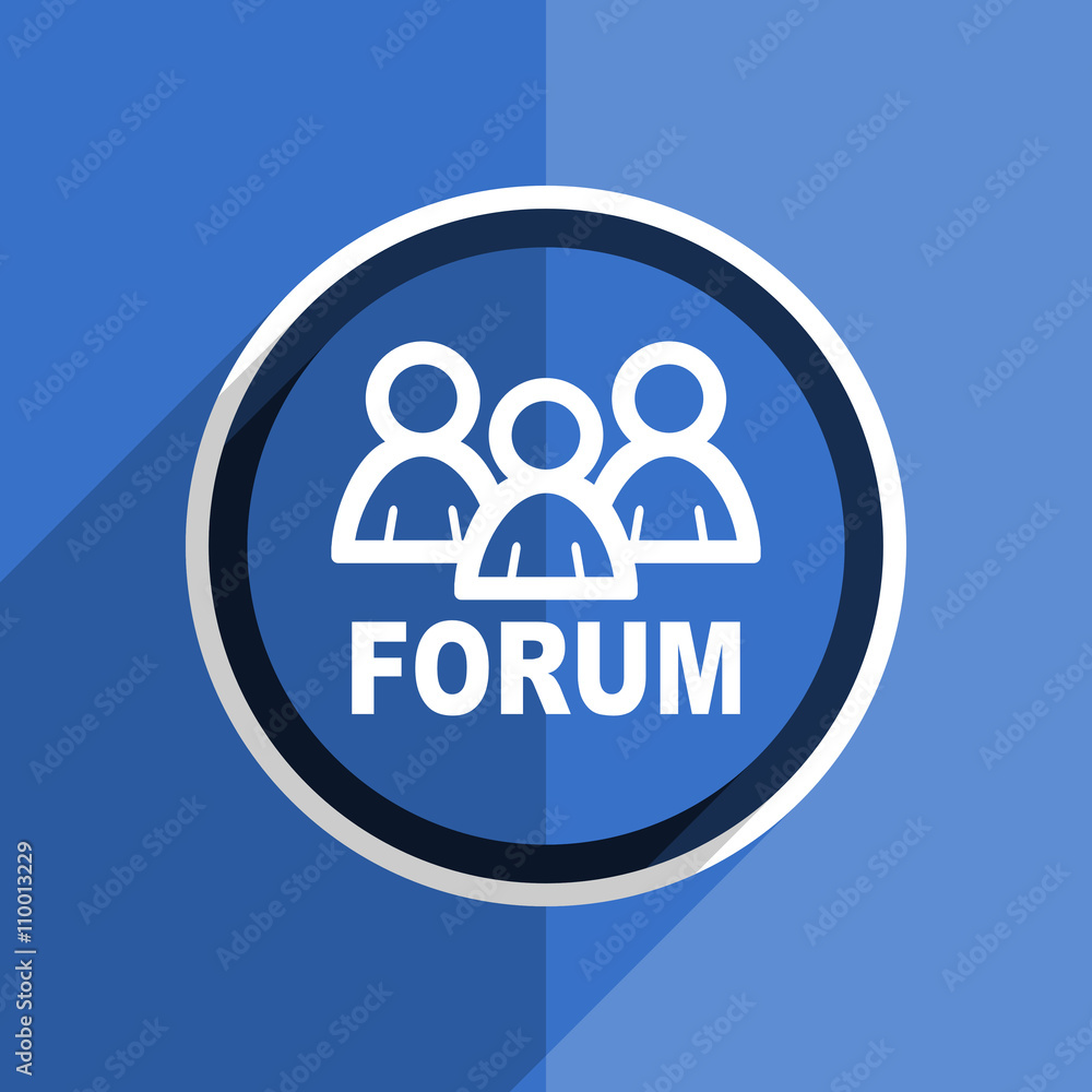 blue flat design forum modern web icon blue flat design forum modern web icon