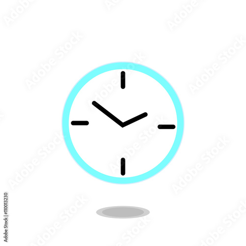 clock icon blue vector illustration time