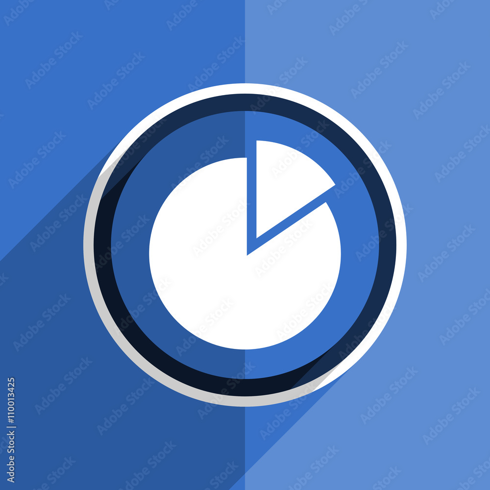 blue flat design chart modern web icon blue flat design chart modern web icon