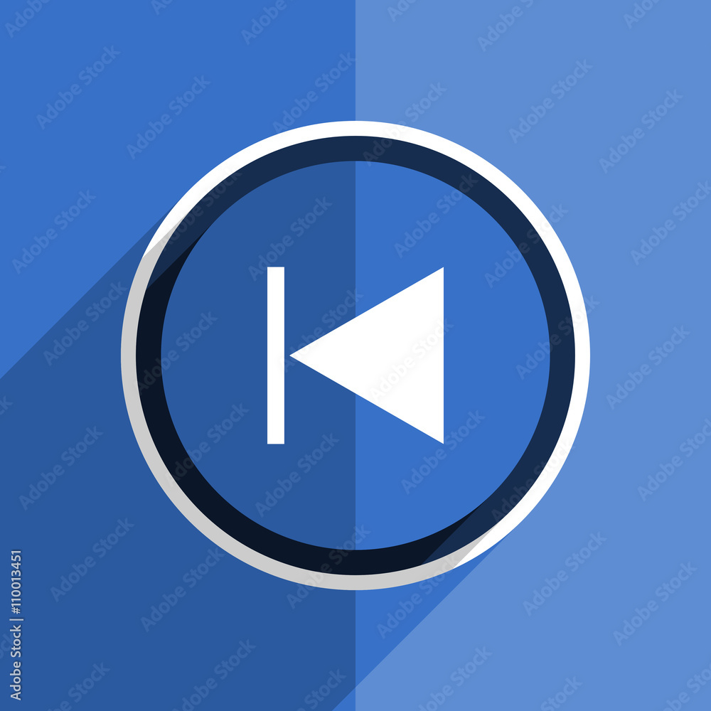 blue flat design prev modern web icon blue flat design prev modern web icon