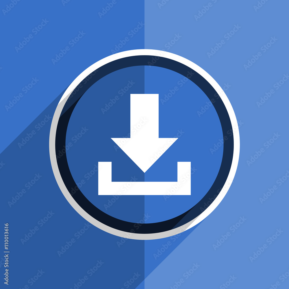 blue flat design download modern web icon blue flat design download modern web icon