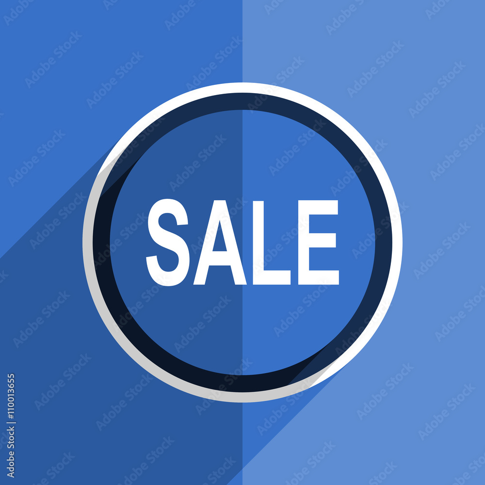 blue flat design sale modern web icon blue flat design sale modern web icon