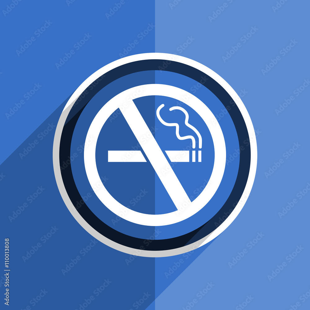 blue flat design no smoking modern web icon blue flat design no smoking modern web icon