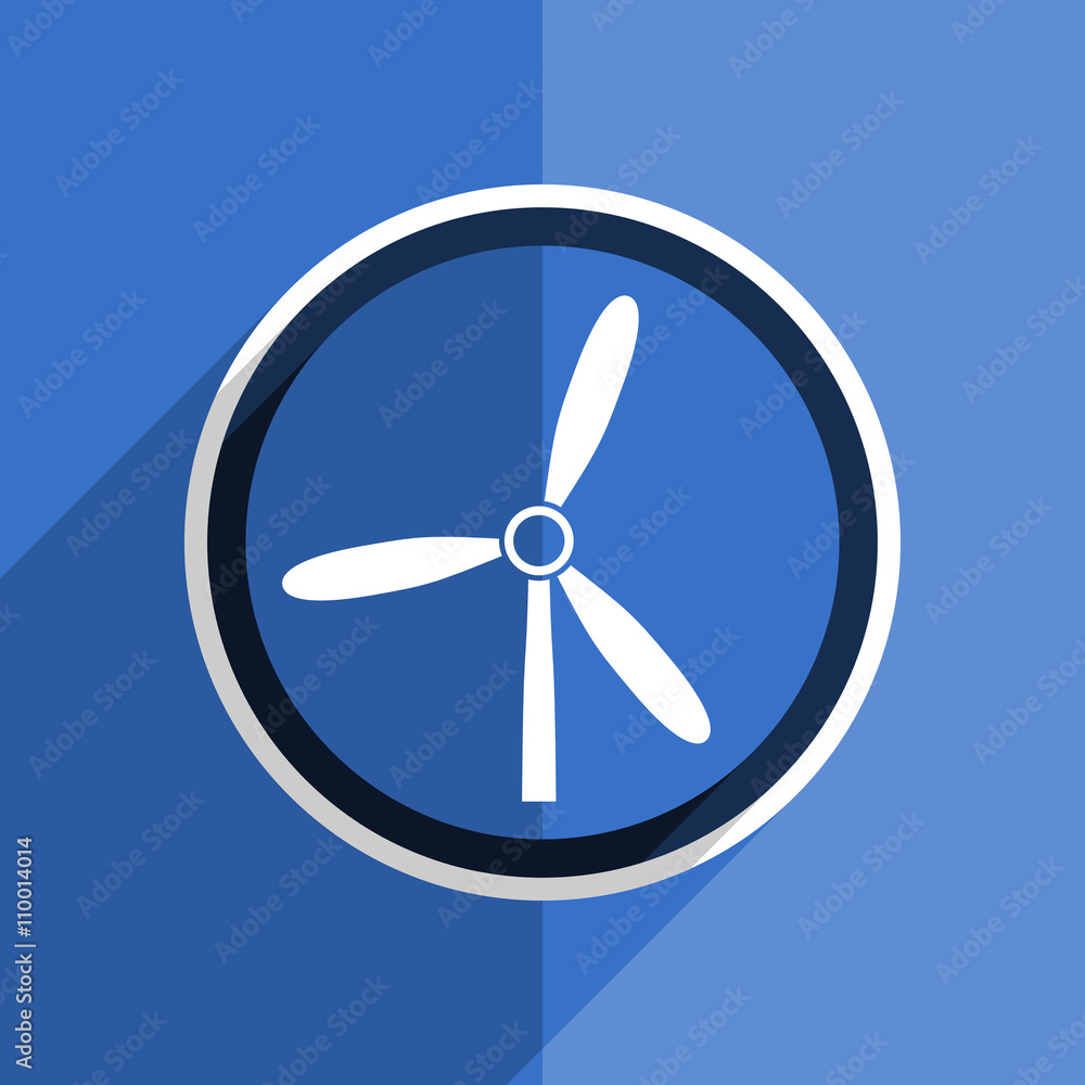 blue flat design windmill modern web icon blue flat design windmill modern web icon