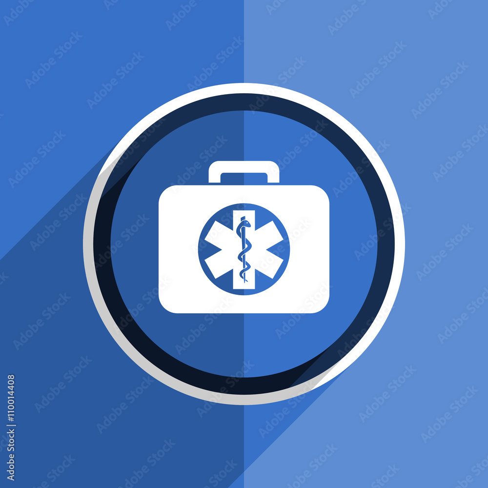 blue flat design rescue kit modern web icon blue flat design rescue kit modern web icon