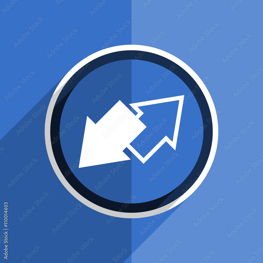 blue flat design exchange modern web icon blue flat design exchange modern web icon