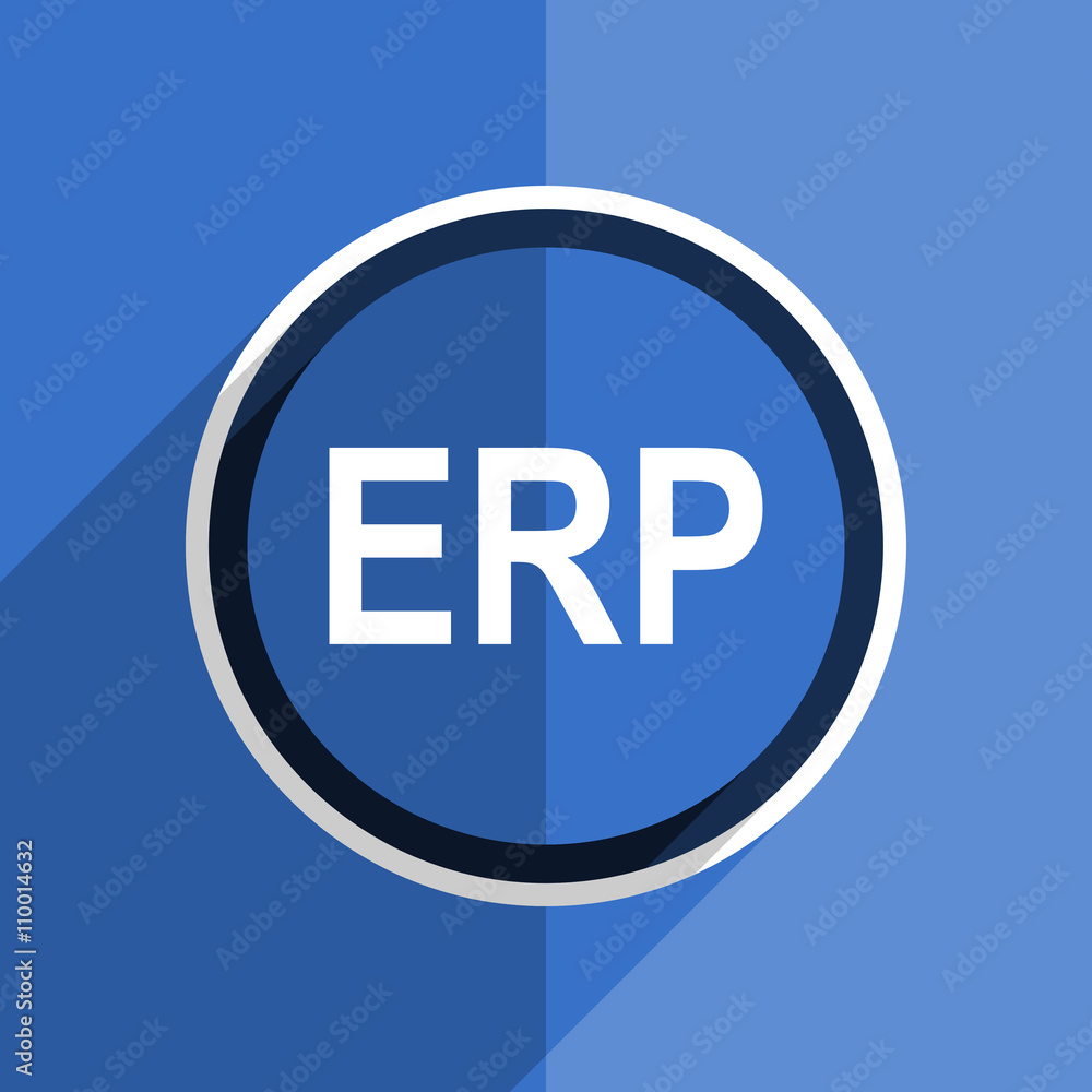 blue flat design erp modern web icon blue flat design erp modern web icon