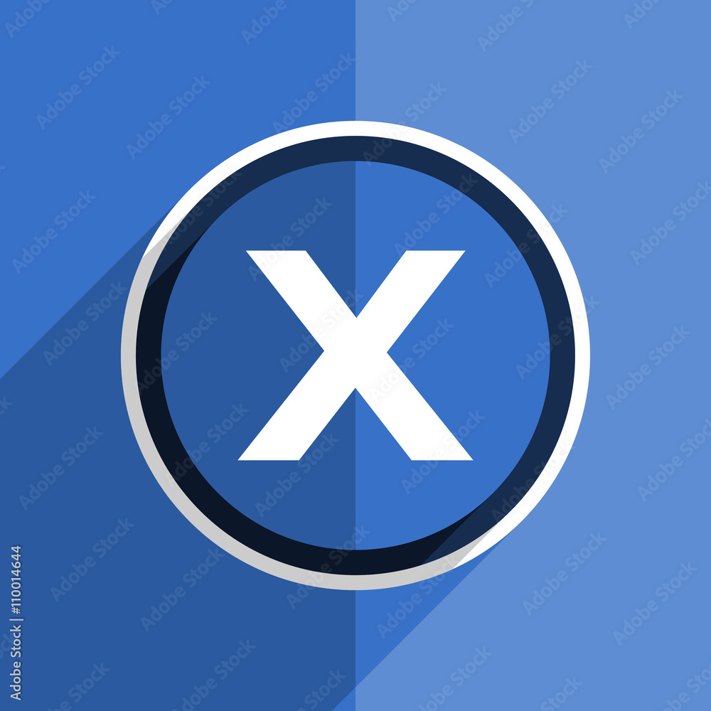 blue flat design cancel modern web icon blue flat design cancel modern web icon