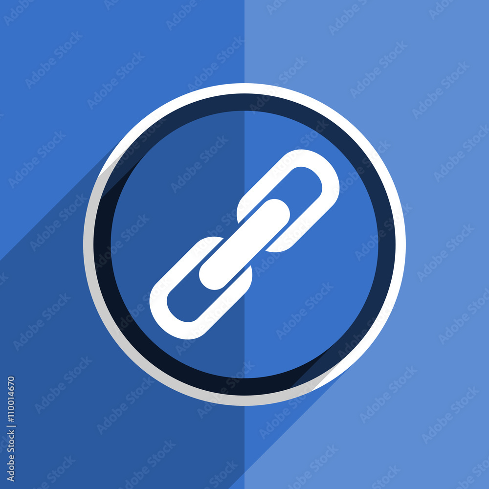 blue flat design link modern web icon blue flat design link modern web icon