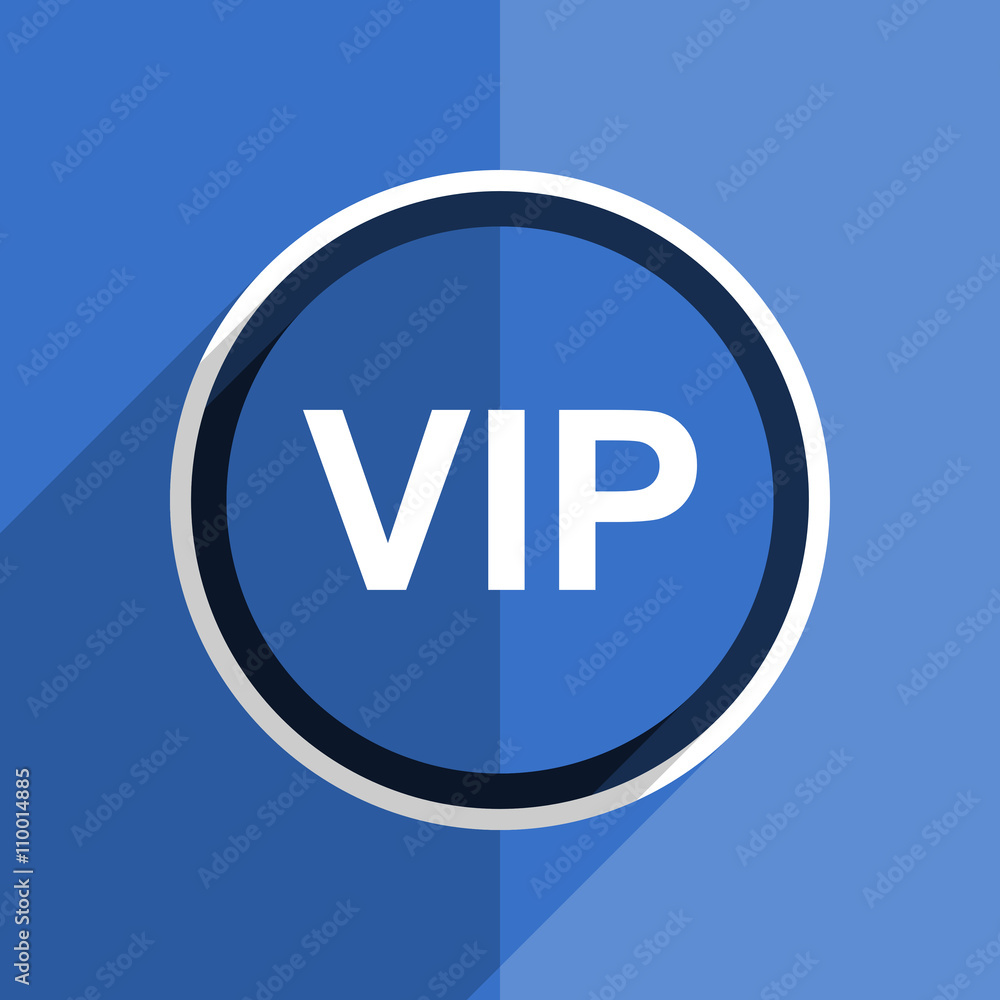 blue flat design vip modern web icon blue flat design vip modern web icon