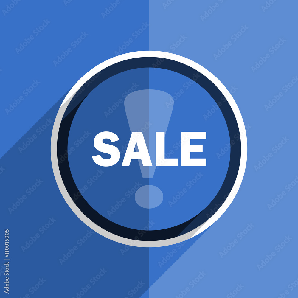 blue flat design sale modern web icon blue flat design sale modern web icon