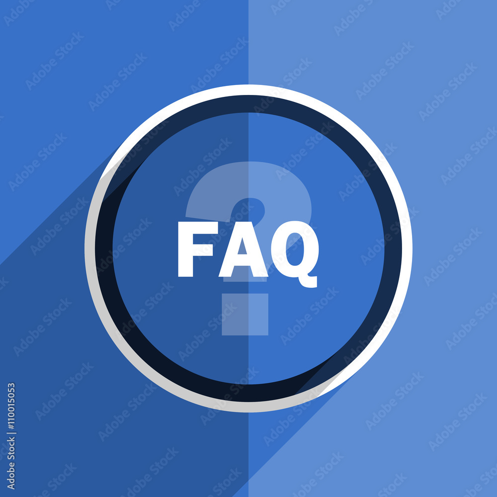 blue flat design faq modern web icon blue flat design faq modern web icon