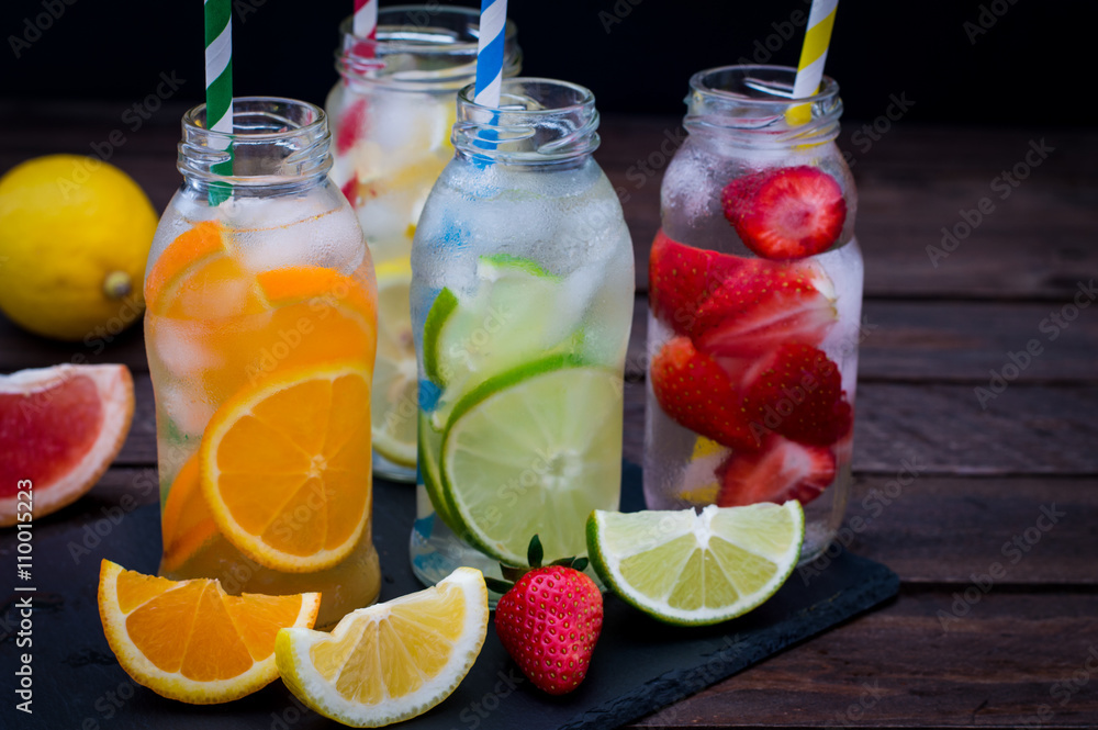 Refreshing Lemonades With Citrus Fruits and Ice 