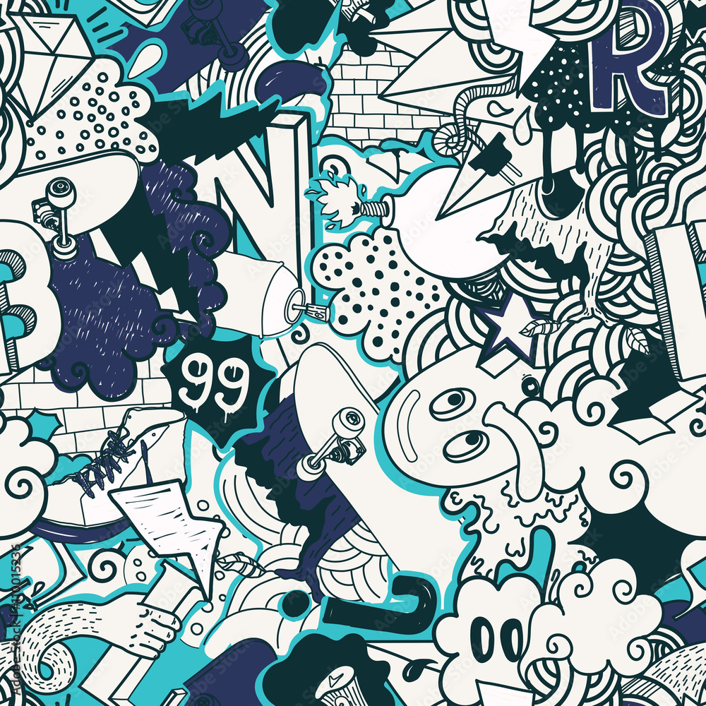 Graffiti colorful seamless pattern Graffiti colorful seamless pattern