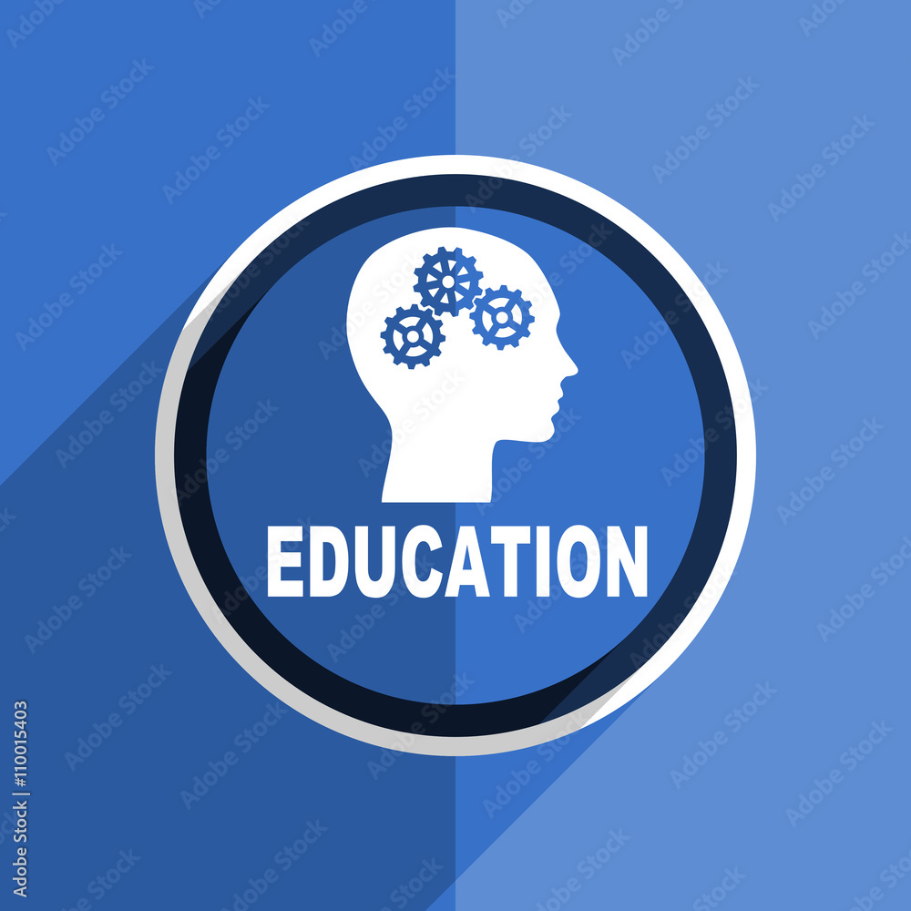 blue flat design education modern web icon blue flat design education modern web icon