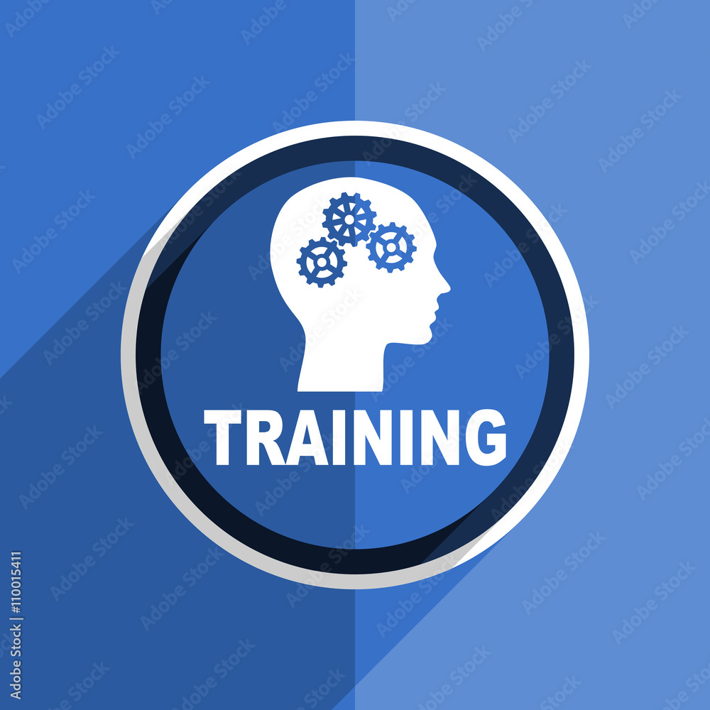 blue flat design training modern web icon blue flat design training modern web icon
