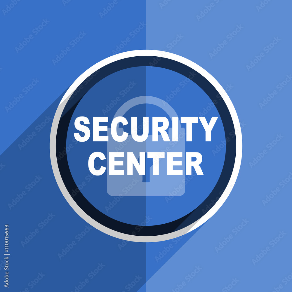 blue flat design security center modern web icon blue flat design security center modern web icon