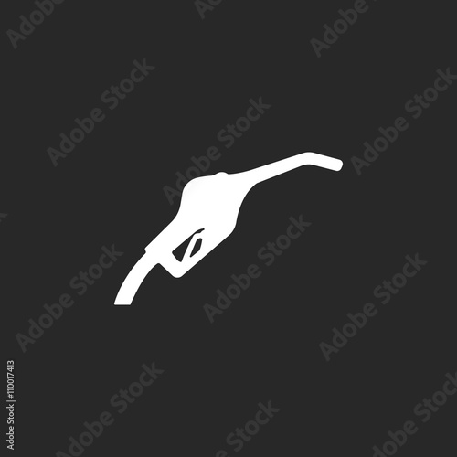 Gasoline pump nozzle sign simple icon on background