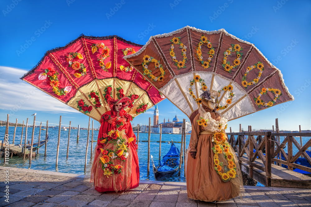 Naklejka premium Famous carnival in Venice, Italy