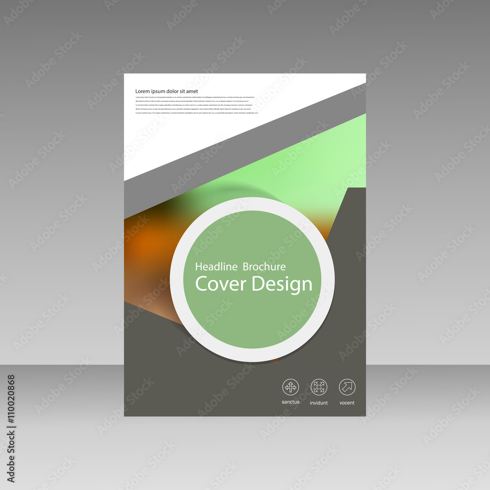 Naklejka premium Vector brochure, magazine, cover design, poster template