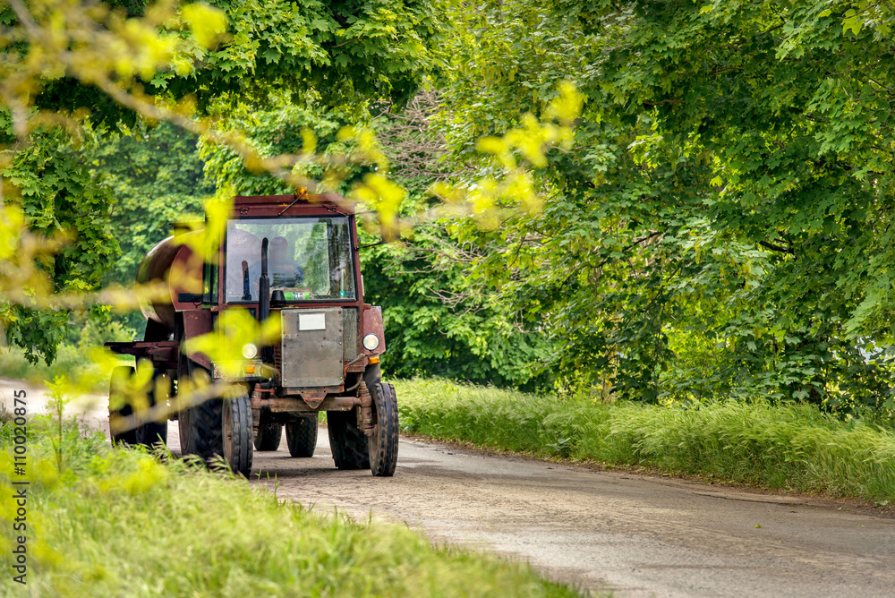 Farmer drives tractor on road!