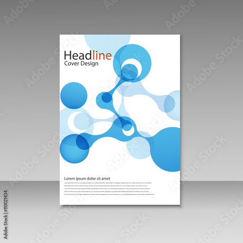 Vector abstract molecular structure. Template design