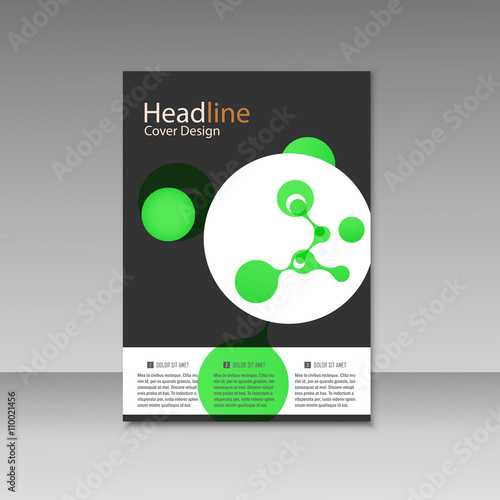 Vector abstract molecular structure. Template design