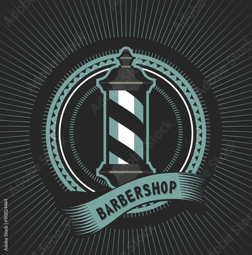 barber shop emblem pole