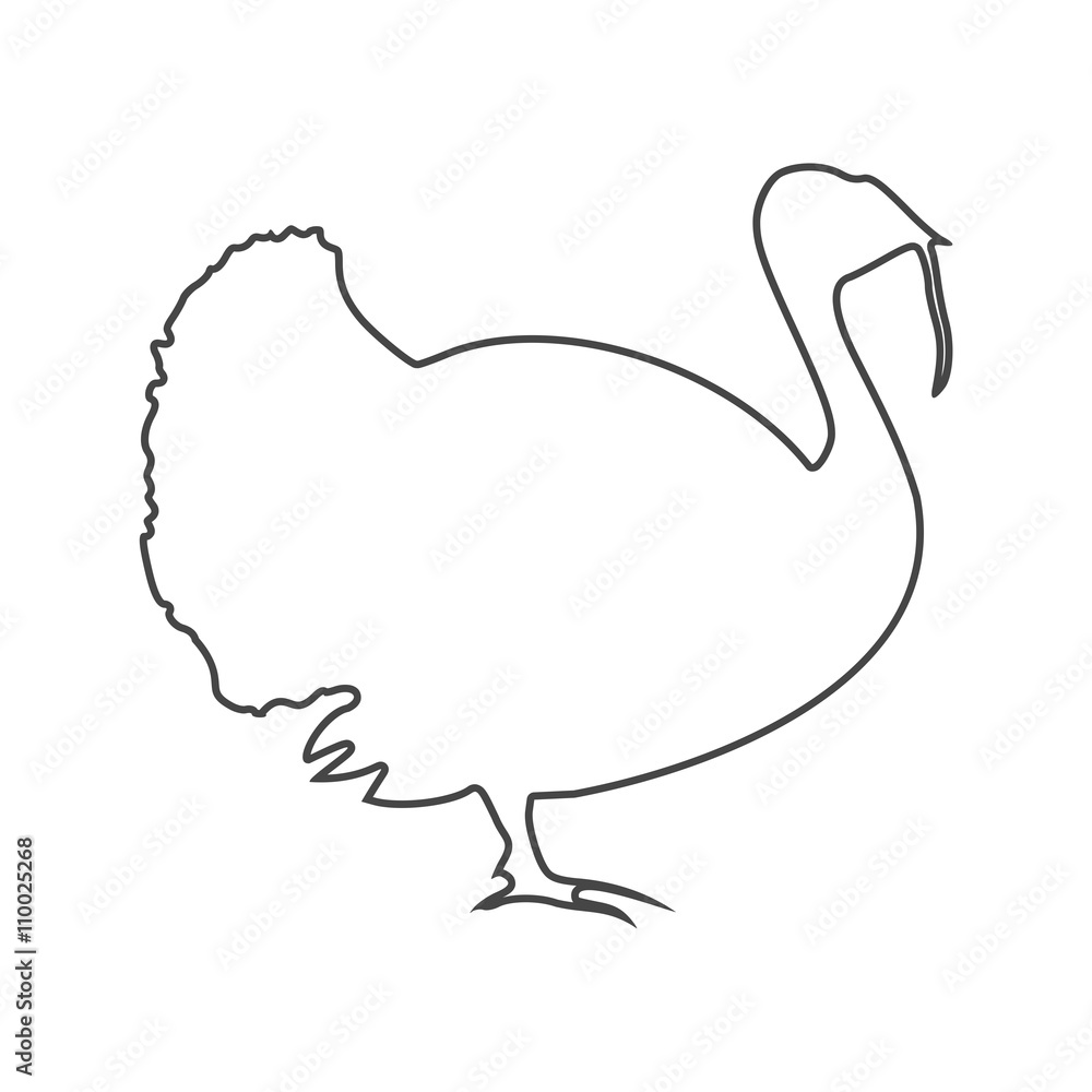 Turkey line icon Turkey line icon