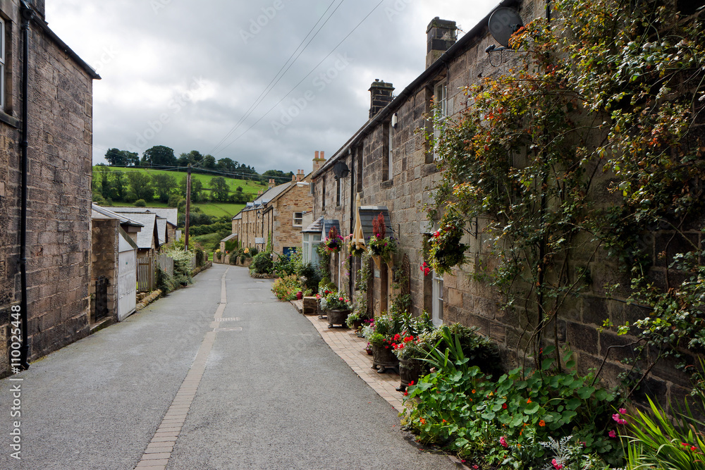 Street scene Rothbury Morpeth Cumbria England UK Europe