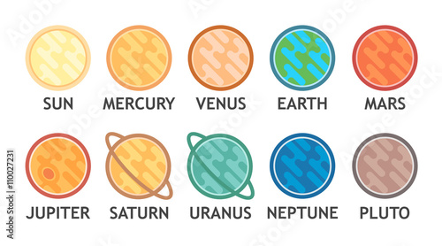 Fototapeta Naklejka Na Ścianę i Meble -  Planets of Solar System