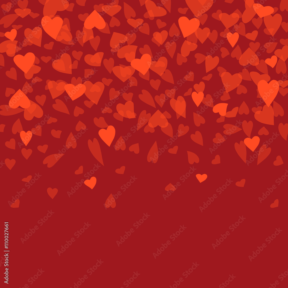 Bright red background with transparent hearts for design to the Valentine's Day. Background for the blog site to create a festive mood and love. Bright red background with transparent hearts for design to the Valentine's Day. Background for the blog site to create a festive mood and love.