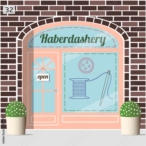 Haberdashery shop facade.