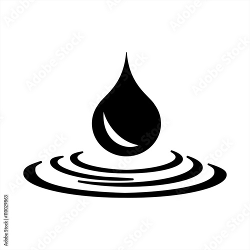 drop water simple black icon