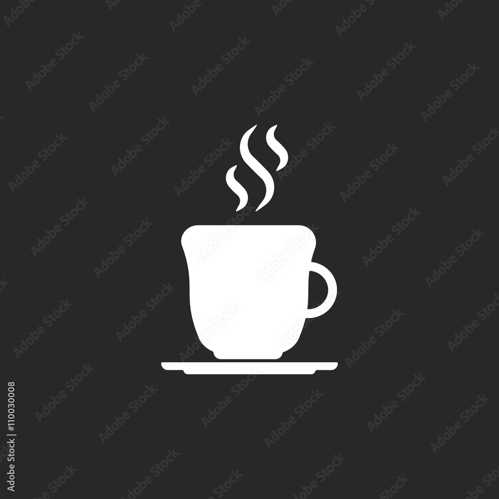 Coffee tea cup sign simple icon on background Coffee tea cup sign simple icon on background